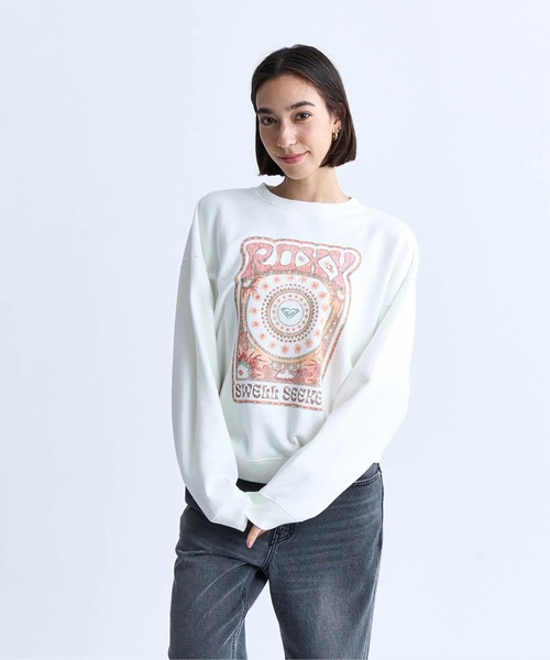 ROXY（ロキシー）の「SWELL SEEKER/ロキシーヴィンテージ風ピグメント加工フロントデザインスウェットトレーナー（スウェット・レディース・ホワイト/ブラック/ピンク・MEDIUM/LARGE/SMALL）」の10枚目の写真