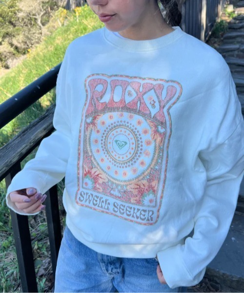 ROXY（ロキシー）の「SWELL SEEKER/ロキシーヴィンテージ風ピグメント加工フロントデザインスウェットトレーナー（スウェット・レディース・ホワイト/ブラック/ピンク・MEDIUM/LARGE/SMALL）」の15枚目の写真