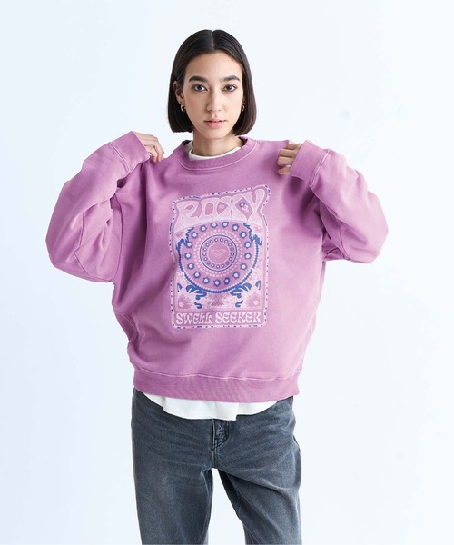 ROXY（ロキシー）の「SWELL SEEKER/ロキシーヴィンテージ風ピグメント加工フロントデザインスウェットトレーナー（スウェット・レディース・ホワイト/ブラック/ピンク・MEDIUM/LARGE/SMALL）」の19枚目の写真