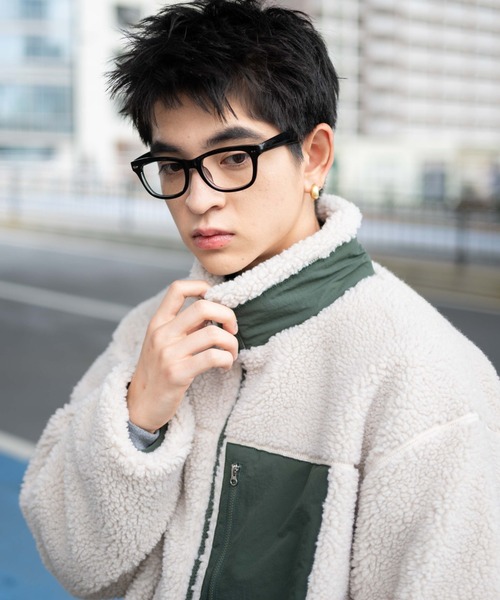 WEGO（ウィゴー）の「WEGO/ボアブルゾン（ブルゾン・メンズ・オフホワイト/ダークグレー/ベージュ・MEDIUM/SMALL/LARGE）」の7枚目の写真