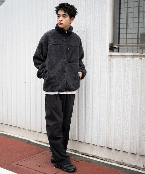 WEGO（ウィゴー）の「WEGO/ボアブルゾン（ブルゾン・メンズ・オフホワイト/ダークグレー/ベージュ・MEDIUM/SMALL/LARGE）」の17枚目の写真