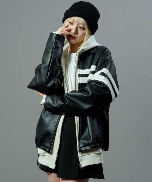 人気海外ブランドアイテム｜ファッション通販 セール】PUBLUX/パブリュクス Fake leather line Jacket ウェア