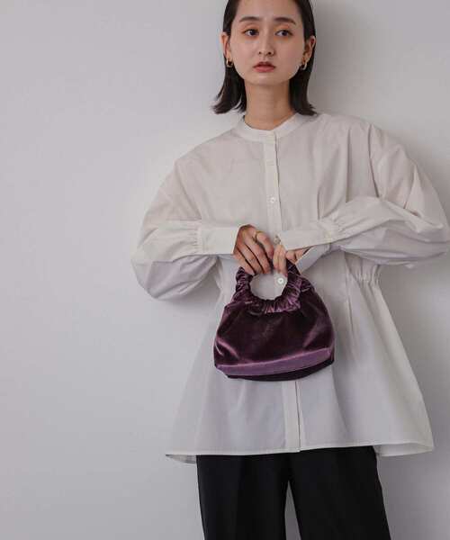 SENSE OF PLACE by URBAN RESEARCH（センスオブプレイスバイアーバンリサーチ）の「ウエストタックペプラムブラウス（シャツ/ブラウス・レディース・オフホワイト/ブルー/グレー系その他・ONE）」の5枚目の写真