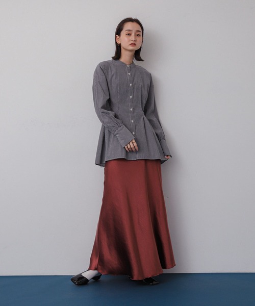 SENSE OF PLACE by URBAN RESEARCH（センスオブプレイスバイアーバンリサーチ）の「ウエストタックペプラムブラウス（シャツ/ブラウス・レディース・オフホワイト/ブルー/グレー系その他・ONE）」の16枚目の写真