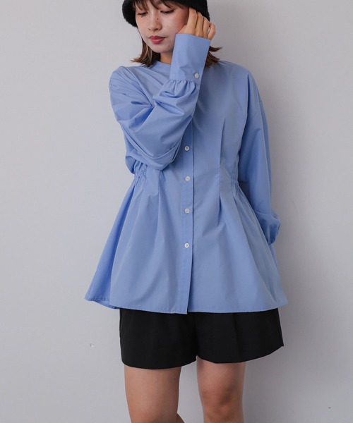 SENSE OF PLACE by URBAN RESEARCH（センスオブプレイスバイアーバンリサーチ）の「ウエストタックペプラムブラウス（シャツ/ブラウス・レディース・オフホワイト/ブルー/グレー系その他・ONE）」の19枚目の写真