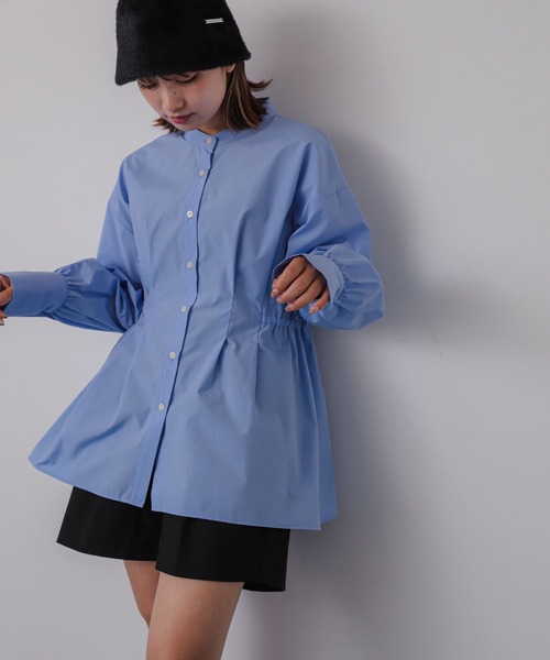 SENSE OF PLACE by URBAN RESEARCH（センスオブプレイスバイアーバンリサーチ）の「ウエストタックペプラムブラウス（シャツ/ブラウス・レディース・オフホワイト/ブルー/グレー系その他・ONE）」の20枚目の写真