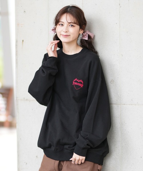 THRASHER(スラッシャー)の「【ZOZOTOWN限定】THRASHER/スラッシャー トレーナー/無地スウェット 刺繍ロゴ ユニセックス 244TH1TR020(スウェット・レディース・ブラック/グレー/ホワイト・M/L/XL)」の2枚目の写真