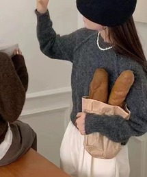 ラグランクロップドブークレニット