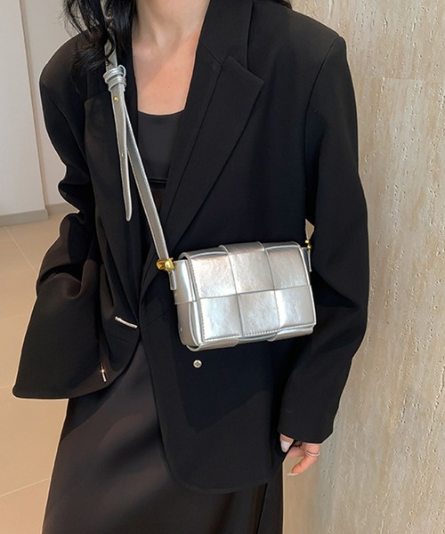 PEARLY GATES メッシュミニショルダー　編み込み　スクエア M2SUQARED（エムツースクエア）の「【M2SUQARED/エムツー