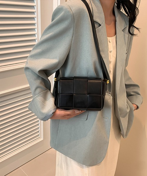 PEARLY GATES メッシュミニショルダー　編み込み　スクエア PEARLY GATES メッシュミニショルダー 編み込み スクエア