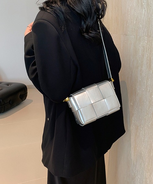 PEARLY GATES メッシュミニショルダー　編み込み　スクエア M2SUQARED（エムツースクエア）の「【M2SUQARED/エムツー