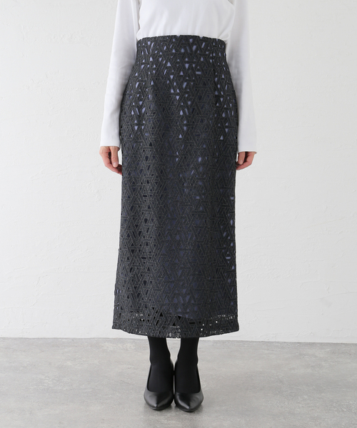 LaTotaliteラトータリテ レーススカート セール】レースロングタイトスカート◇（スカート）｜La