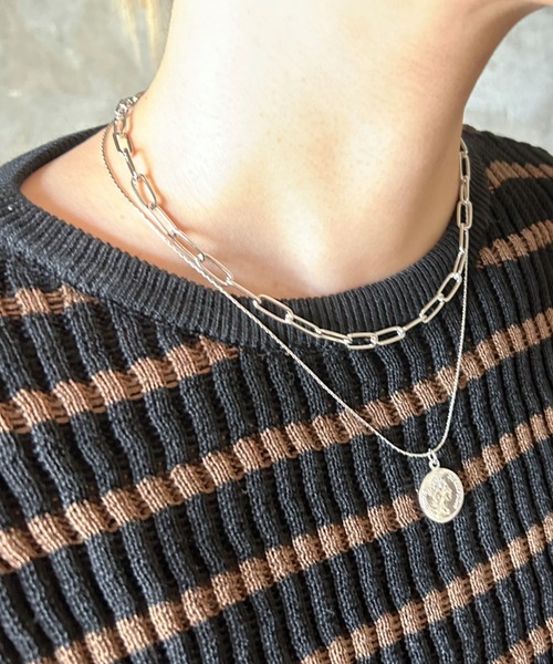 ☆ヴィンテージネックレス ☆RB159A AZUL BY MOUSSY | 透かしコイン3連ネックレス (ネックレス