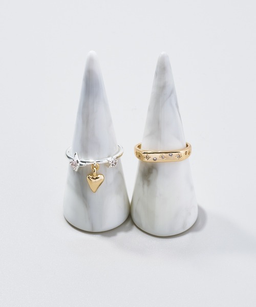 GOLDY（ゴールディ）の「アソートメント スパークル チャーム セット リング（リング・レディース・シルバー/ゴールド/シルバー×ゴールド・FREE）」の4枚目の写真