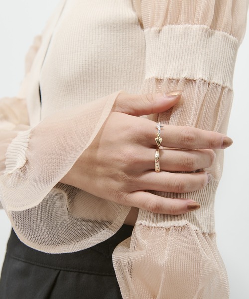 GOLDY（ゴールディ）の「アソートメント スパークル チャーム セット リング（リング・レディース・シルバー/ゴールド/シルバー×ゴールド・FREE）」の6枚目の写真