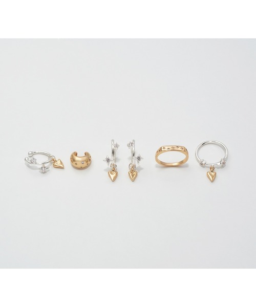 GOLDY（ゴールディ）の「アソートメント スパークル チャーム セット リング（リング・レディース・シルバー/ゴールド/シルバー×ゴールド・FREE）」の11枚目の写真