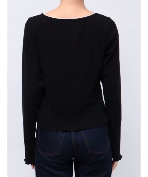 jouetie(ジュエティ)の「レースリボンモチーフトップス(Tシャツ/カットソー・レディース・グレー/オフホワイト/ブラック・MEDIUM)」の14枚目の写真