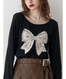 jouetie | レースリボンモチーフトップス(Tシャツ/カットソー)