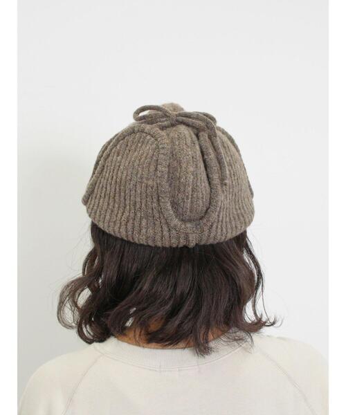 Samansa Mos2（サマンサ モスモス）の「ニットフライトキャップ（ハット・レディース・オフホワイト/ブラウン・F）」の10枚目の写真