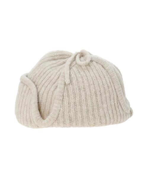 Samansa Mos2（サマンサ モスモス）の「ニットフライトキャップ（ハット・レディース・オフホワイト/ブラウン・F）」の14枚目の写真