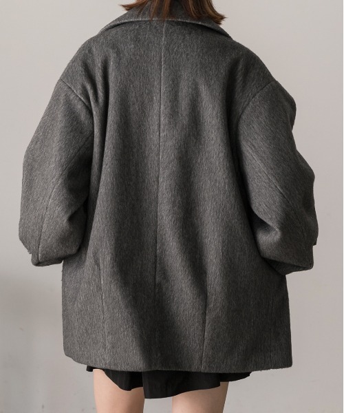シャギーコクーンミドルコート[品番：ADEW0004630]｜ad thie