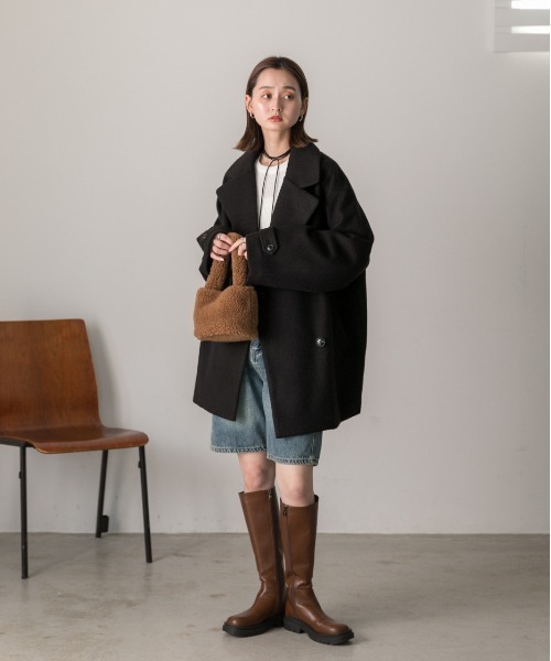 ad thie（アドティエ）の「シャギーコクーンミドルコート
