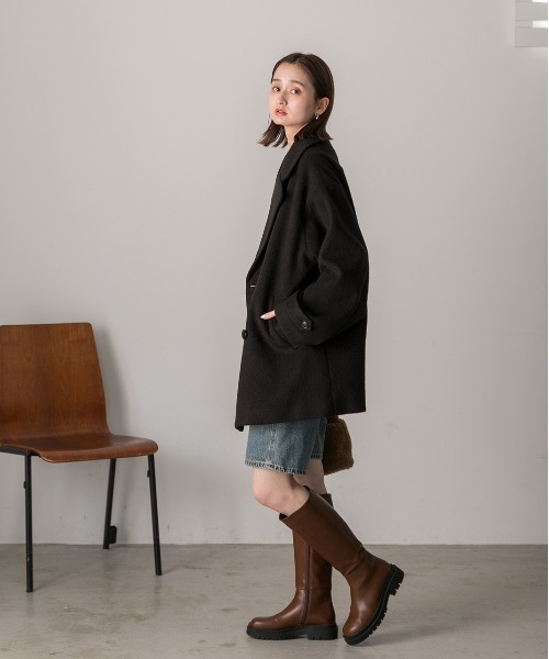 [ ad thie ]シャギーコクーンミドルコート シャギーコクーンミドルコート[品番：ADEW0004630]｜ad thie