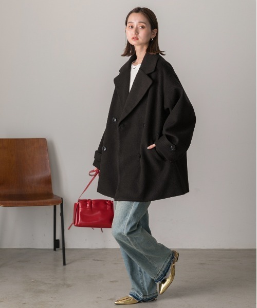 [ ad thie ]シャギーコクーンミドルコート シャギーコクーンミドルコート[品番：ADEW0004630]｜ad thie