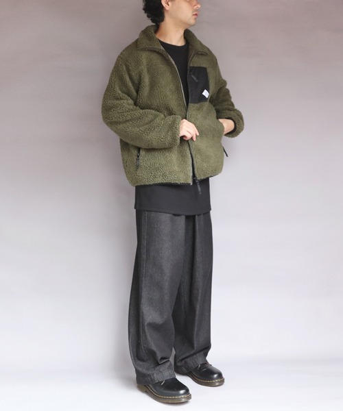 ８(eight)（エイト）の「ボアブルゾン（ブルゾン・メンズ・カーキ/ライトパープル/その他1/その他2/その他3/ベージュ/その他4/ホワイト/ダークグリーン・MEDIUM/X-LARGE/LARGE）」の16枚目の写真