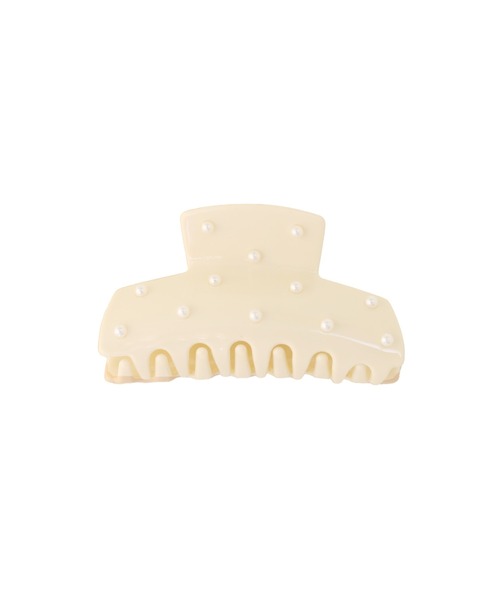 MIELI INVARIANT(ミエリインヴァリアント)の「Pearl Dot Hair Clip(バレッタ/ヘアクリップ・レディース・ブラック/アイボリー/グレイッシュベージュ・FREE)」の10枚目の写真