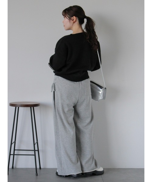 ehka sopo（エヘカソポ）の「レースアップスウェットパンツ（その他パンツ・レディース・ブラック/グレー/キナリ・F）」の22枚目の写真