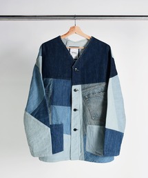 Johnbull（ジョンブル）の「【rebear by Johnbull】パッチワークノーカラージャケット（ノーカラージャケット）」