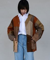 Johnbull Private labo（ジョンブルプライベートラボ）の「【rebear by Johnbull】パッチワークノーカラージャケット（ノーカラージャケット）」