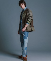 Johnbull（ジョンブル）の「【rebear by Johnbull】パッチワークノーカラージャケット（ノーカラージャケット）」