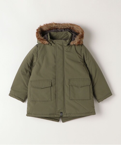 SHIPS Colors（シップス カラーズ）の「SHIPS Colors:〈手洗い可能〉 パディング モッズ コート (90~140cm)（モッズコート・キッズ・オリーブ/ブルー・100/110/120/130/140/90）」の3枚目の写真