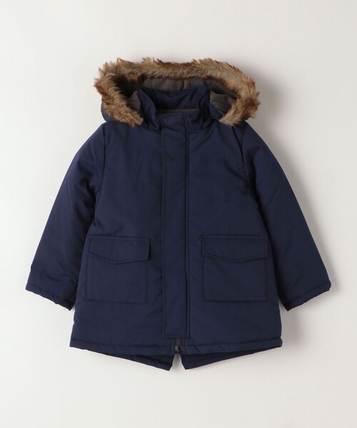 SHIPS Colors（シップス カラーズ）の「SHIPS Colors:〈手洗い可能〉 パディング モッズ コート (90~140cm)（モッズコート・キッズ・オリーブ/ブルー・100/110/120/130/140/90）」の4枚目の写真
