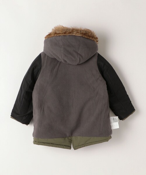 SHIPS Colors（シップス カラーズ）の「SHIPS Colors:〈手洗い可能〉 パディング モッズ コート (90~140cm)（モッズコート・キッズ・オリーブ/ブルー・100/110/120/130/140/90）」の7枚目の写真
