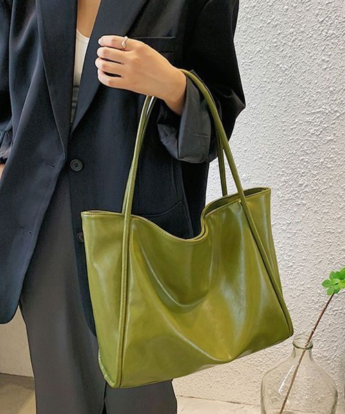Miniministore(ミニミニストア)の「トートバッグ レディース 大容量 PU(トートバッグ・レディース・ブラック/ホワイト/ライトグリーン/ダークブラウン・FREE)」の11枚目の写真