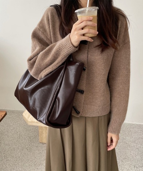 Miniministore(ミニミニストア)の「トートバッグ レディース 大容量 PU(トートバッグ・レディース・ブラック/ホワイト/ライトグリーン/ダークブラウン・FREE)」の12枚目の写真