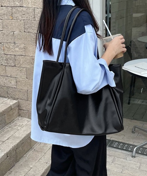 Miniministore(ミニミニストア)の「トートバッグ レディース 大容量 PU(トートバッグ・レディース・ブラック/ホワイト/ライトグリーン/ダークブラウン・FREE)」の15枚目の写真