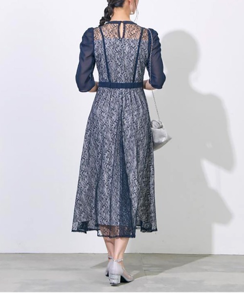 フレイアイディー　シフォン　レース　ドレス　結婚式　2次会 楽天市場】シフォンロングドレス パーティードレス ロング丈