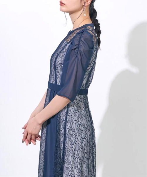 SETUP7(セットアップセブン)の「【metoi】シフォン切り替えレースドレス 結婚式 二次会 パーティー フォーマル オケージョン(ドレス・レディース・ネイビー/グレー/ライトブルー/ブラック/パープル系その他・S/M/L)」の18枚目の写真