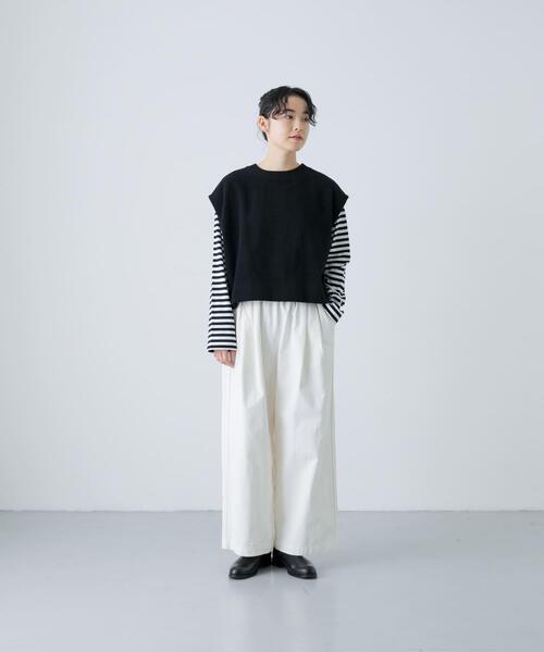 かぐれ（カグレ）の「ナッピングウール2WAYベスト（Tシャツ/カットソー