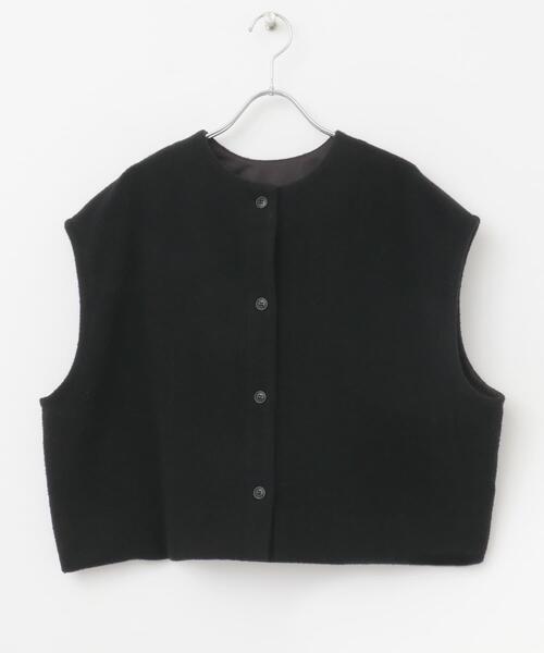 かぐれ（カグレ）の「ナッピングウール2WAYベスト（Tシャツ/カットソー