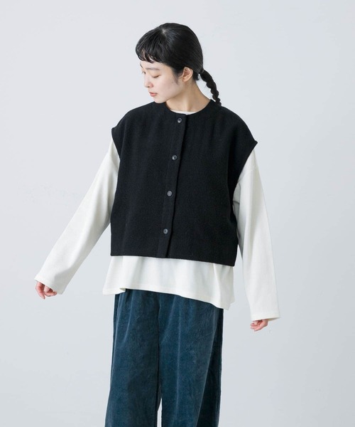 KAGURE かぐれ 2024AW ナッピングウール2WAYベスト KAGURE かぐれ 2024AW ナッピングウール2WAYベスト