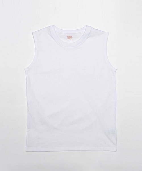UNIVERSAL OVERALL(ユニバーサルオーバーオール)の「WIDE HEAVY 2P PACKS NO SLEEVE TEE / 2枚セット パックTシャツ(Tシャツ/カットソー・メンズ・ブラック/ホワイト・M/L/S)」の3枚目の写真