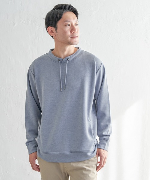 ikka（イッカ）の「【抗菌防臭／吸水速乾】GOKU楽ダンボールルーイカラー（スウェット・メンズ・エメラルドブルー/ホワイト/グレー/ネイビー・XL/L/M/S）」の13枚目の写真