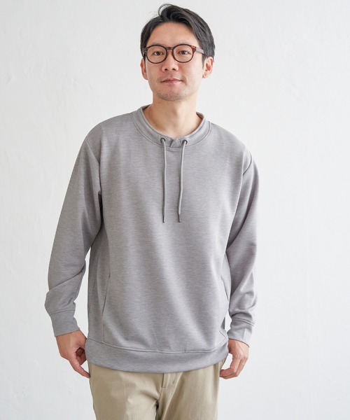 ikka（イッカ）の「【抗菌防臭／吸水速乾】GOKU楽ダンボールルーイカラー（スウェット・メンズ・エメラルドブルー/ホワイト/グレー/ネイビー・XL/L/M/S）」の19枚目の写真