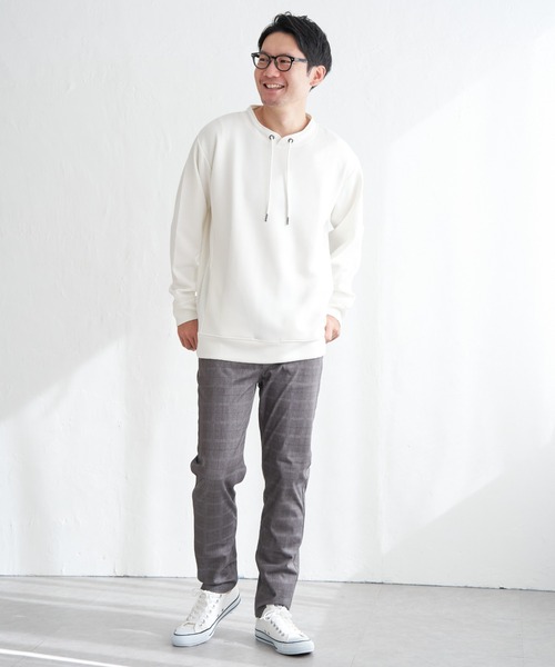 ikka（イッカ）の「【抗菌防臭／吸水速乾】GOKU楽ダンボールルーイカラー（スウェット・メンズ・エメラルドブルー/ホワイト/グレー/ネイビー・XL/L/M/S）」の5枚目の写真