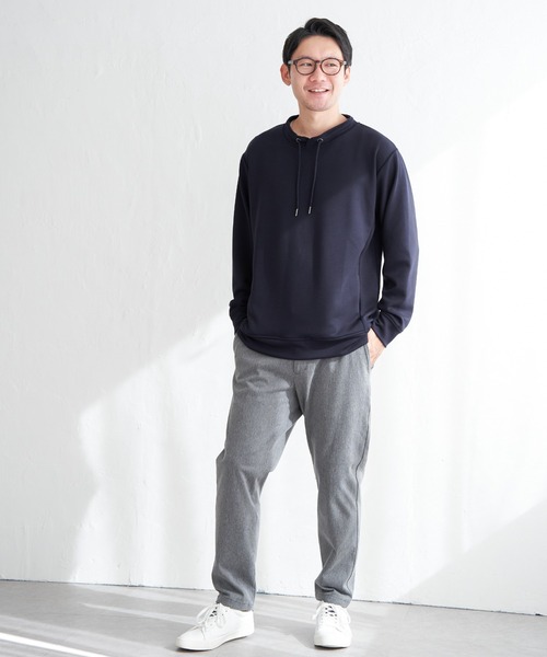 ikka（イッカ）の「【抗菌防臭／吸水速乾】GOKU楽ダンボールルーイカラー（スウェット・メンズ・エメラルドブルー/ホワイト/グレー/ネイビー・XL/L/M/S）」の8枚目の写真